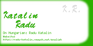 katalin radu business card
